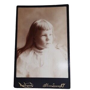 Cabinet Card Photo Young Alice Fox Gerster NYC Union Square George G. Rockwood